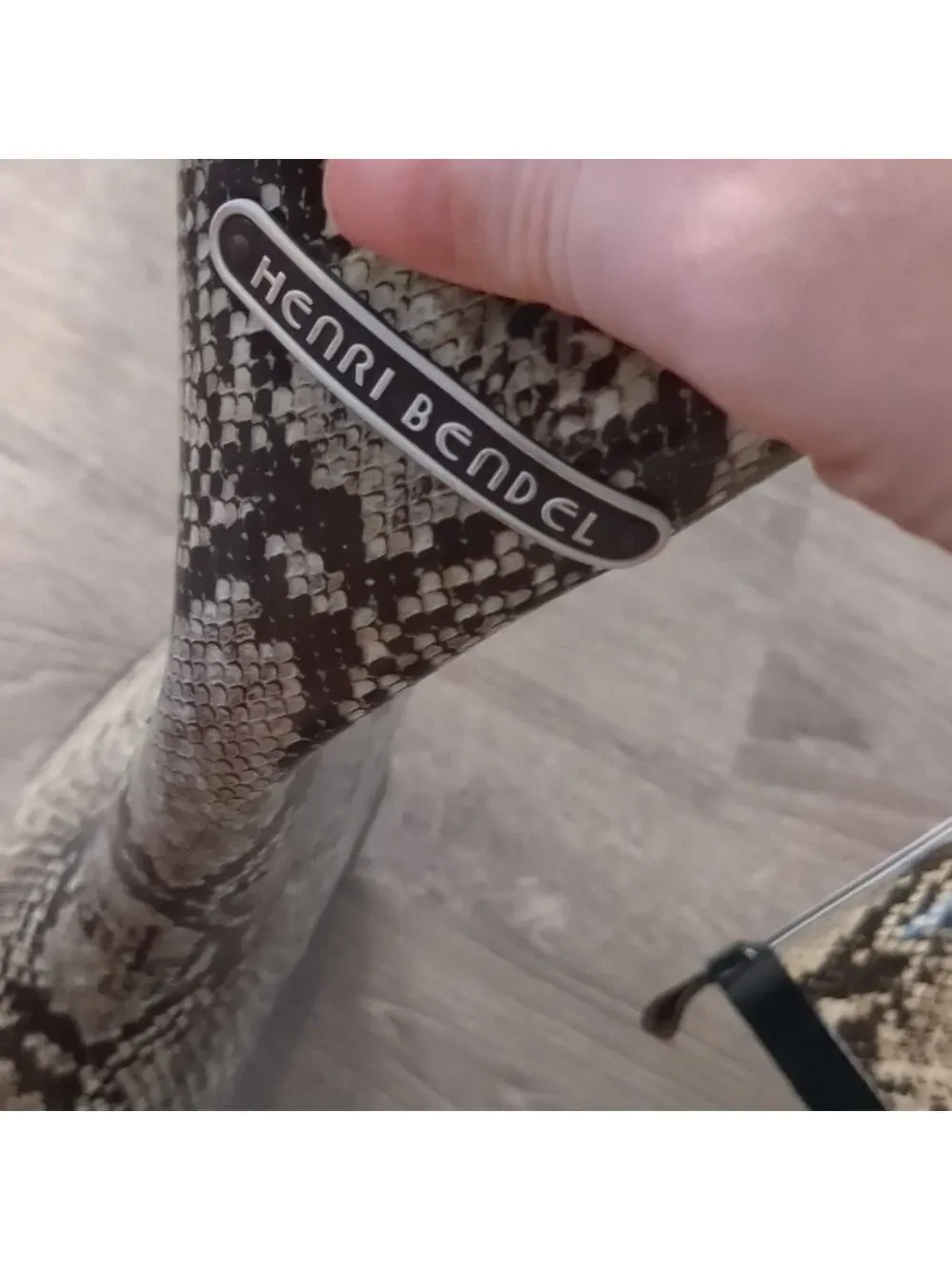 Henri Bendel snakeskin rain boots size 9